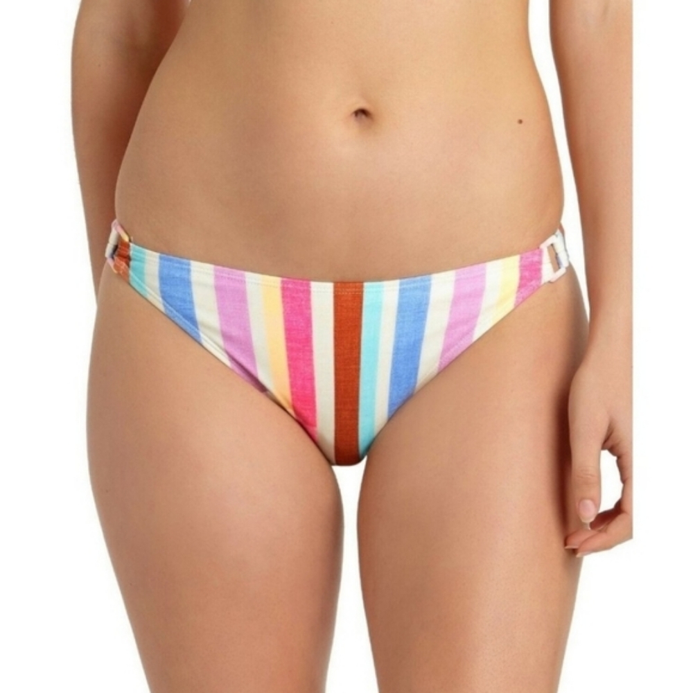 California Waves Multi Striped Ring Bikini Bottom